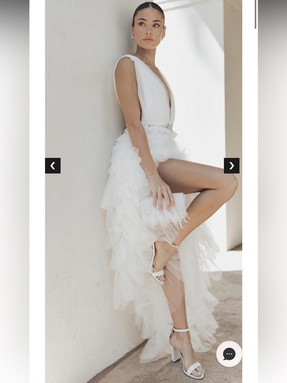 Untamed Petals White Tulle Gown